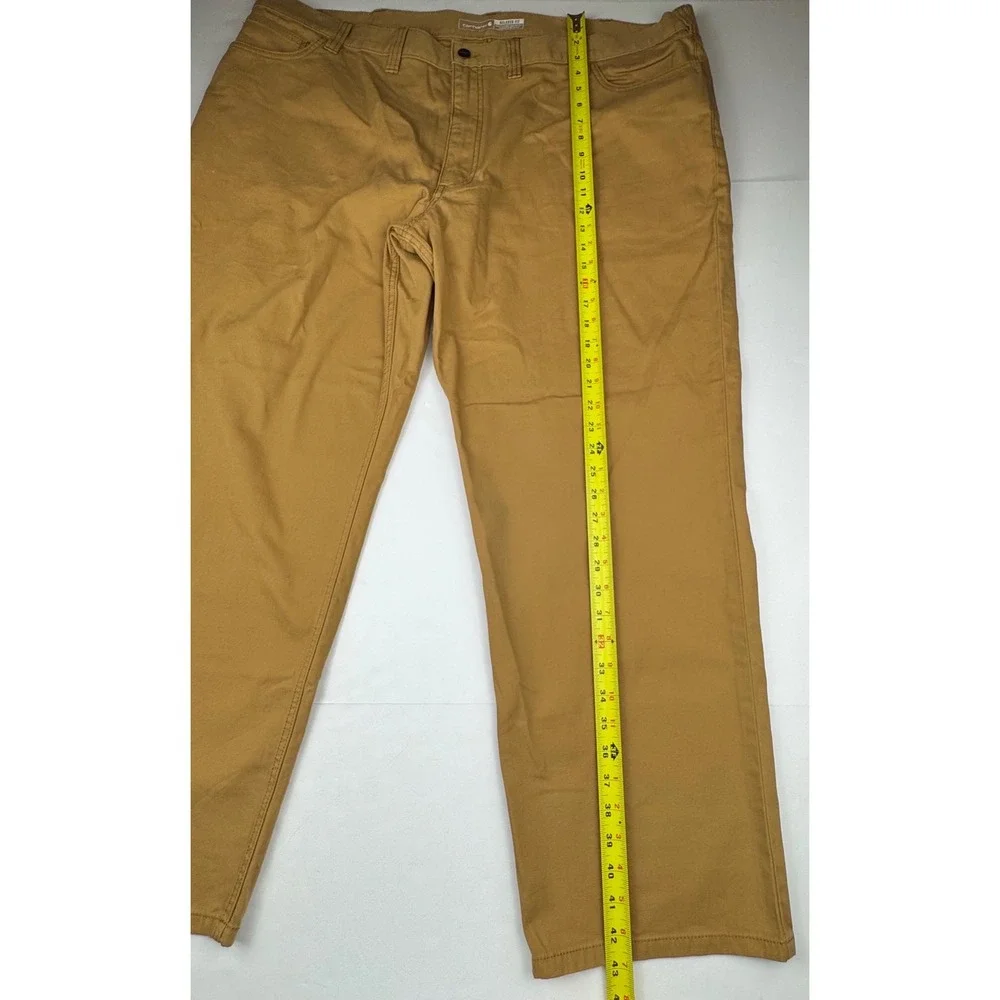 Carhartt Relaxed Fit Work Pants 46x30 Tan Canvas Rugged Flex BN2517-M Brown